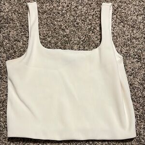 Express White Sleeveless Crop Tank Top